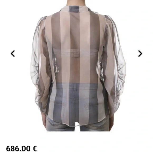 Blumarine Floral silk Sheer Blouse - Picture 7 of 16